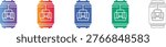 Vertical Electronic Component Housing Icons vol 1740