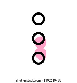 Vertical ellipsis menu with three dots expansion