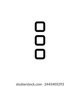 Vertical ellipsis vector icon. Menu flat sign design. Ellipsis symbol pictogram. Drop down options icon. Menu sign. More menu sign. UX UI icon