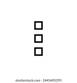 Vertical ellipsis vector icon. Menu flat sign design. Ellipsis symbol pictogram. Drop down options icon. Menu sign. More menu sign. UX UI icon