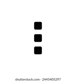 Vertical ellipsis vector icon. Menu flat sign design. Ellipsis symbol pictogram. Drop down options icon. Menu sign. More menu sign. UX UI icon