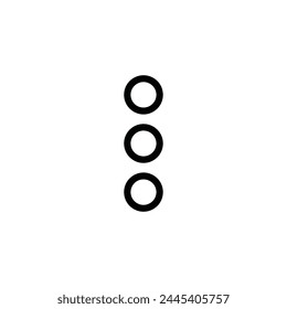 Vertical ellipsis vector icon. Menu flat sign design. Ellipsis symbol pictogram. Drop down options icon. Menu sign. More menu sign. UX UI icon