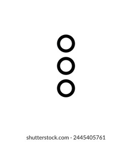 Vertical ellipsis vector icon. Menu flat sign design. Ellipsis symbol pictogram. Drop down options icon. Menu sign. More menu sign. UX UI icon