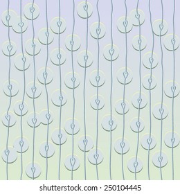 Vertical endless wavy stripes with hearts.