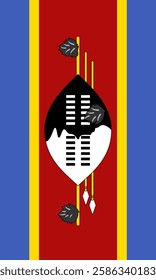 Vertical Eswatini Flag Vector Images