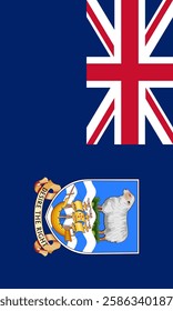 Vertical Falkland Islands Flag Vector Images