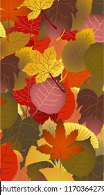 Vertical fall leaves background