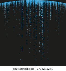 Vertical falling lines. Abstract digital rain. Dark data stream. Vector bright background. EPS 10.