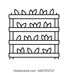 vertical farming environmental line icon vector. vertical farming environmental sign. isolated contour symbol black illustration