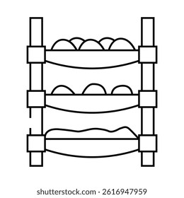 vertical farming environmental line icon vector. vertical farming environmental sign. isolated contour symbol black illustration