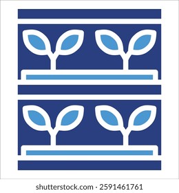 Vertical Farming Icon Element For Design