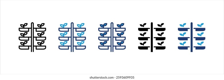 Vertical Farming Icon Element For Design