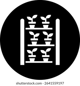 Vertical Farming Icon Element For Design