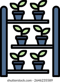 Vertical Farming Icon Element For Design