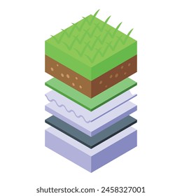 Vertical de Vector isométrico de agricultura. Planta de invernadero. Futuro agrícola