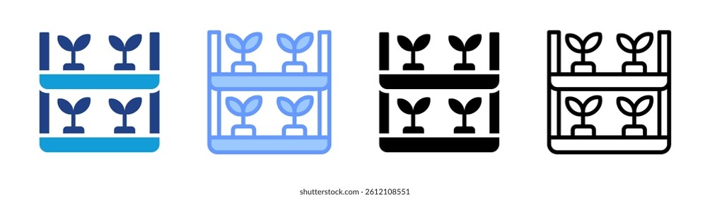 Vertical Farming icon set multiple style collection