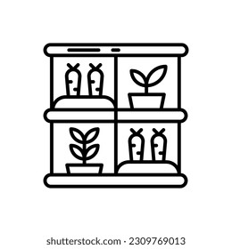 Vertical Farming icon in vector. Illustration