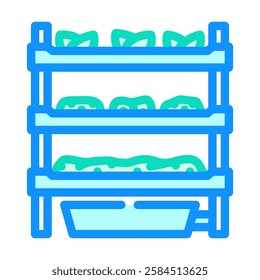 vertical farming rack agri tech color icon vector. vertical farming rack agri tech sign. isolated symbol illustration