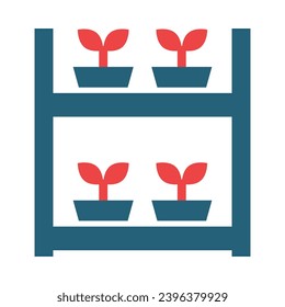 Vector De Cultivo Vertical Glifo Dos Iconos De Color Para Uso Personal Y Comercial.
