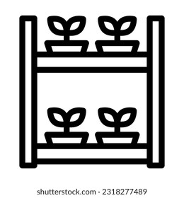 Vertical Farming Vector Thick Line Icon For Personal And Commercial Use.
