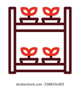 Vertical Farming Vector Thick Line Two Color Icons For Personal And Commercial Use.
