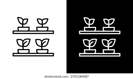Diseño de conjunto de iconos blancos de agricultura de Vertical
