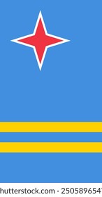 Vertical Bandera de Aruba, Vertical Bandera de Aruba