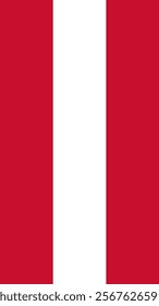 Vertical Flag of Austria, 9:16 Format, Vertical Austria Flag, Vector Images