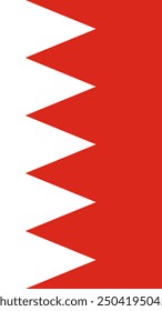 Vertical Flag of Bahrain, Vertical Bahrain Flag