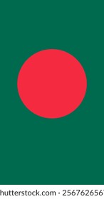 Vertical Flag of Bangladesh, 9:16 Format, Vertical Bangladesh Flag, Vector Images