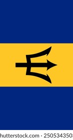 Vertical Bandera de Barbados, Vertical Bandera de Barbados