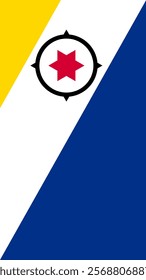Vertical Flag of Bonaire, 9:16 Format, Vertical Bonaire Flag, Vector Images