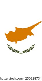 Vertical Flag of Cyprus, Vertical Cyprus Flag 