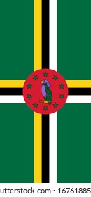 The Vertical Flag Of Dominica