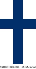 Vertical Flag of Finland, 9:16 Format, Vertical Finland Flag, Vector Images