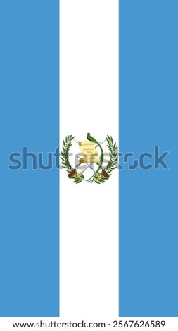 Vertical Flag of Guatemala, 9:16 Format, Vertical Guatemala Flag, Vector Images