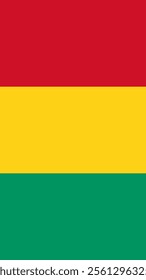 Vertical Flag of Guinea, 9:16 Format, Vertical Guinea Flag, Vector Images