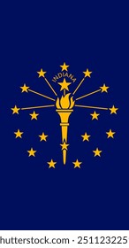 Vertical Flag of Indiana, Vertical Indiana Flag