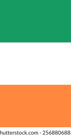 Vertical Flag of Ireland, 9:16 Format, Vertical Ireland Flag, Vector Images