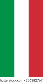 Vertical Flag of Italy, 9:16 Format, Vertical Italy Flag, Vector Images