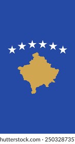 Vertical Flag of Kosovo, Vertical Kosovo Flag
