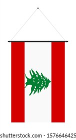vertical flag of lebanon. vector
