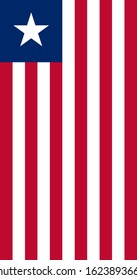 vertical flag of liberia. vector