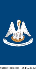 Vertical Flag of Louisiana, Vertical Louisiana Flag