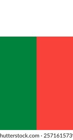 Vertical Flag of Madagascar, 9:16 Format, Vertical Madagascar Flag, Vector Images