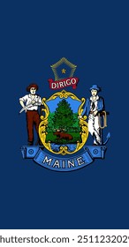 Bandeira vertical do Maine, Bandeira vertical do Maine