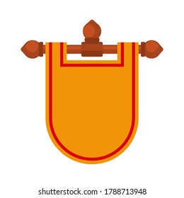 Vertical flag medieval style banner template. vector illustration