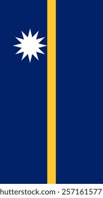 Vertical Flag of Nauru, 9:16 Format, Vertical Nauru Flag, Vector Images