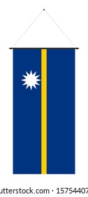 vertical flag of nauru. vector background