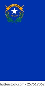 Vertical Flag of Nevada, 9:16 Format, Vertical Nevada Flag, Vector Images